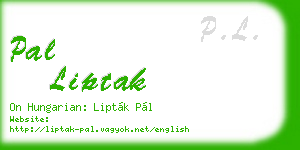 pal liptak business card